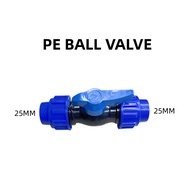 ♞PE Compression Fittings 1/2" 3/4" 1" BALL VALVE hdpe pvc pipe socket BALL VALVE