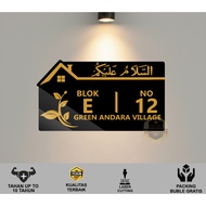 Minimalist AESTHETIC Acrylic House Number CUSTOMbebas THEMA E012