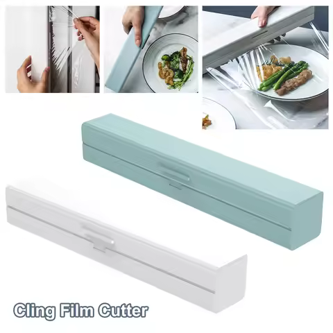 Cling Film Cutter Magnetic Cling Wrap Dispenser Plastic Wrap Dispenser with Cutter Reusable Food Cli
