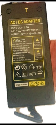 Nguồn adapter Lớn 12V 5A chính hãng Bộ Nguồn nhựa adapter 12V5A (60W) cho đèn led camera audio quạt 