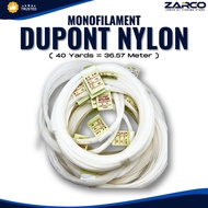 Dupont Nylon Monofilament 40Yrds Leader Fishing Line Perambut Mancing Kolam Laut