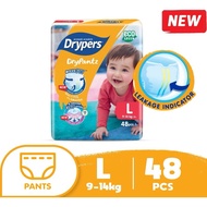 Drypers Drypants Drypantz L 48pcs