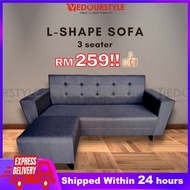 Vedourstyle L Shape Sofa/sofa fabric/sofa 3 seater/Sofa 3 L/sofa kain/沙发