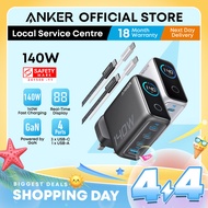 Anker Charger 140W PD 3.1 Fast Charging 4-Port GaN USB C Charger Foldable Laptop Charger B2697