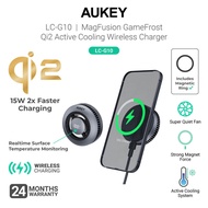 Aukey LC-G10 MagFusion GameFrost Qi2 Magnetic Fast Wireless Charging Active Cooling w Magnetic Ring 