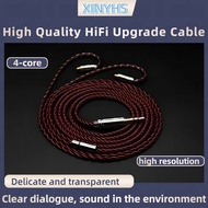 XINHS 11 สายเปลี่ยนหูฟัง HIFI 4 แกนพร้อม QDC / TFZ / 0.78 2PIN / MMCX / IE900 / N5005 สำหรับ CIEM MK