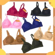 Baju Dalam Wanita Besar Cup C Size 38-44 Women Bra Granny Mommy Bra Penyet Lace Bra Murah Cantik Non
