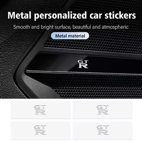 Car Emblem 3D Metal Anywhere Badge Decal Decoration Stickers For Nissan GTR X-trail Tiida Qashqai J1