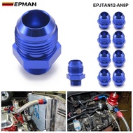 EPMAN 10PCS AN12 Flare Male To AN8 Adapter Fitting Flare To Pipe Straight Adapter Fitting EPJTAN12-A