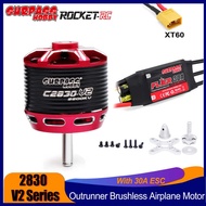 Surpass Hobby Outrunner Brushless Motor C2830 2830 V2 30A Brushless ESC for RC Fixed-wing FPV Quadc