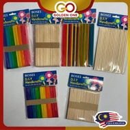 Ice Cream Stick / Wood Craft Stick/DIY Pine Wood Stick/Round Pine Wood Stick (Price For 1 Pack)