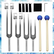 (BYZM) Aluminum Alloy Tuning Fork Set 128Hz 256Hz 512Hz 1024Hz Tuning Forks for Sound Yoga Meditatio