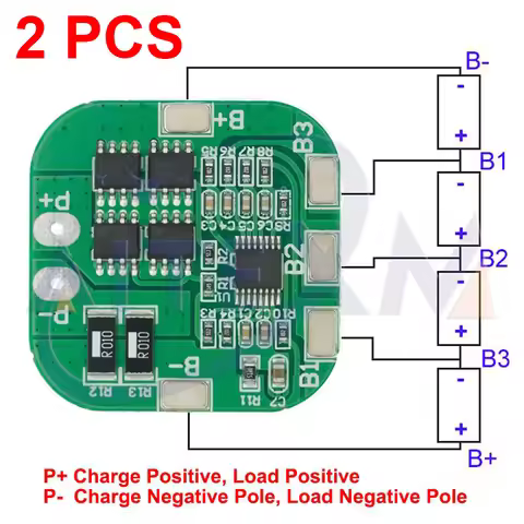 2PCS 4S 14.8V / 16.8V 20A Peak Li-ion BMS PCM Battery Protection Board BMS PCM for Lithium LicoO2 Li