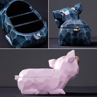 Kotak Tisu Sejuk Babi Dulang Kreatif Rumah Moden Meja Kopi Kotak Hiasan Ruang Tamu Fesyen Potongan Permukaan Cermin Mata