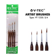 V-TEC Painting Brush Set of 4 VT 1220 S/4