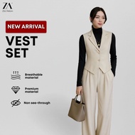 ZOE ARISAH Elmani Andani Woman Blazer Vest Set Formal Casual Office Wear Suit Pants Edena Corporate 