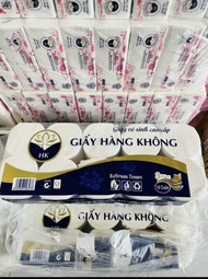 (Tặng 10Khẩu trang 5D)50Cuộn Giấy Hàng Không Không Lõi 4 Lớp Hàng Đẹp Loại 1