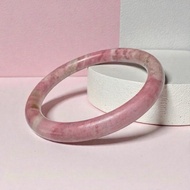 薔薇輝石 手鐲 全粉玉化 老礦原礦 內徑 57mm 玫瑰石 手環 桃花玉