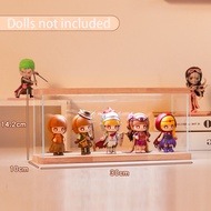 Clear Acrylic Storage Box with Bright LED Lights Action Figure Display Cabinet with Storage Steps Di