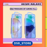 M&G Ruler Set Aurora 15cm ARL960AN
