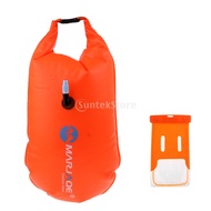 Highly Visible Swim Buoy Snorkeling Swimming Tow Float Drybag and Waterproof Phone Case for Open Wat