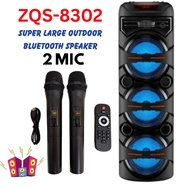 ZQS8302 Wireless Bluetooth Pembesar Suara with Super Bass,RGB Lights, Portable Outdoor Speaker&Wirel