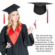 Topi Convo Graduation Cap Hat Costume Cosplay Motarboard Ready Convocation Stock Gift Gown Z8u3