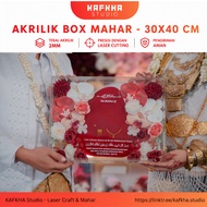 KAFKHA Studio | Acrylic Sliding Dowry Box 30x40 cm Acrylic Dowry Frame/ 40x30 cm