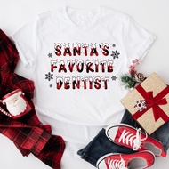 [Cod] Santa's Favorite Dentist Christmas Shirt Christmas Dentist T-Shirt Xmas Dentist Shirt Dentist 
