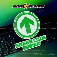 Ready Stock Green Code Travel Creative Stickers Keep Green Code Anti-epidemic Stickers Tesla Window 