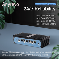 คอมพิวเตอร์ขนาดเล็กพัดลม Pfsense ไฟร์วอลล์เราเตอร์ Intel พีซีขนาดเล็กแกน I5-6200U I3-6100U I7-6500U 