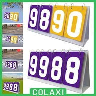[Colaxi] Table Score,  Scoreboard, 4 Digit Flip Score Board for Games, Football, Basketball, Badmint