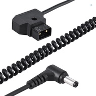 Andoer Coiled 98cm/38.5inch D-Tap 2Pin Male to DC 5.5 * 2.1mm Adapter Cable Extension Elastic Line A