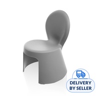 Citylife Cuboid Stool Chair with Backrest (Ice Grey)