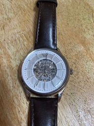 Armani Watch 手錶 皮 自動上鏈 不用電池 不鏽鋼