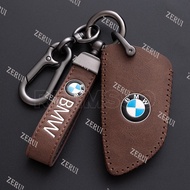 ZR For Leather Car Remote Key Fob Cover Case Holder for BMW 1 Series 3 Series 5 Series 7 Series x1 x2 x3 x4 x5 x6 x7 Blade 530 525 320li Accessories