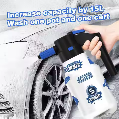 1.5L Car Wash Spray Bottle Electric Foam Sprayer Handheld Battery Sprayer Car Lance Home Supplies Li