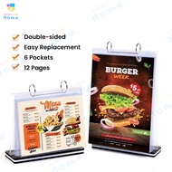 Restaurant Menu Display A4 A5 A6 Size Shop Promos Holder Acrylic Display Turning Page Billboard
