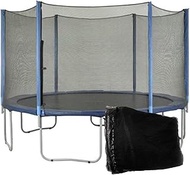 Trampoline Replacement Accessories Trampoline Safety Enclosure Net, Zipper PE Replacement Enclosure Nets Anti UV Suitable for Garden Trampoline, Black,8 FT