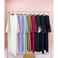 ABAYA MEKAH ABAYA ALEENA LILAC OFF WHITE BLACK MAROON BROWN JUBAH A CUT
