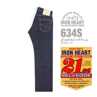 IRON HEART [634S]. 21oz selvedge denim straight