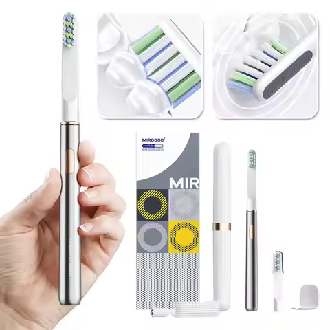 Portable Metal Electric Toothbrush Slim Adult Electric Toothbrush Home-use Soft-bristle Electric Too