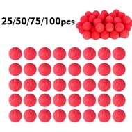 25/50/75/100PCS Red Rounds Soft Foam Apollo Refill Ammo Ball Bullets for Rival Nerf Series Toy Gun Outdoor Practice Red Bullets