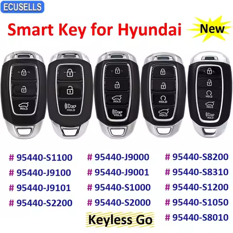 Ecusells Remote Car Key 433MHz ID47 Chip for Hyundai Santa Fe Kona Palisade P/N: 95440-S1100 J9100 J