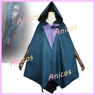 Arcane Season 2 Jinx Cosplay Costume - Hooded Cape for Halloween Parties