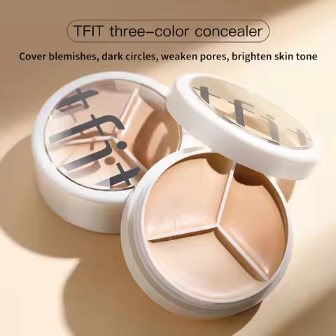 TFIT 3-color Concealer Palette Professional Makeup Conceal Cream Dark Circle Correcting Face Primer 