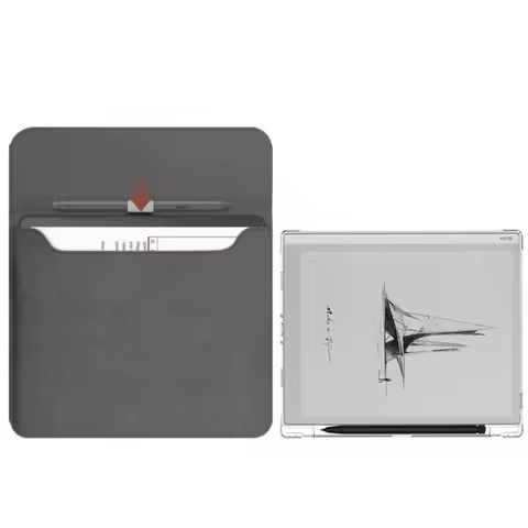 2-IN-1 For Onyx Boox Note X3 Pro / Go 10.3 Clear Pencil Holder TPU Airbags Shockproof Cover Case + S