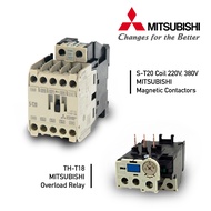 S-T20 MITSUBISHI โอเวอร์โหลดรีเลย์ 12-18A แมกเนติก คอนแทกเตอร์ ST20 Magnetic Contactor Coil 220V 380