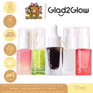 Glad2glow PEACH RETINOL SERUM / GLAD2GLOW POMEGRANATE BRIGHT SERUM / GLAD2GLOW YUJA SYMWHITE 377 SER