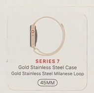 全新Apple Watch Series 7 45mm 金色不鏽鋼